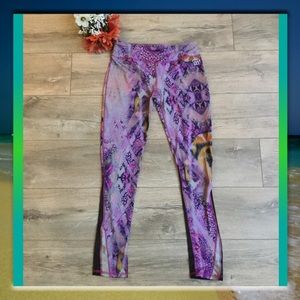 SWEAT Whitney Port Workout Leggings, Purple, MED
